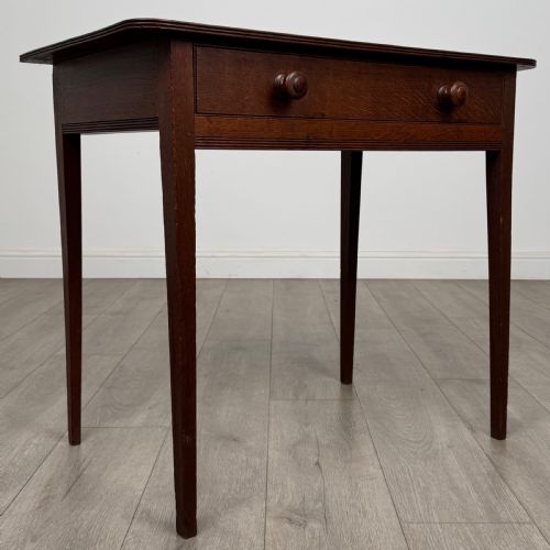 ANTIQUE 18TH CENTURY GEORGIAN WRITING TABLE IN OAK - ADDITIONAL PHOTO 7