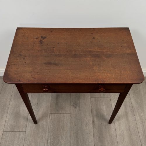 ANTIQUE 18TH CENTURY GEORGIAN WRITING TABLE IN OAK - ADDITIONAL PHOTO 8
