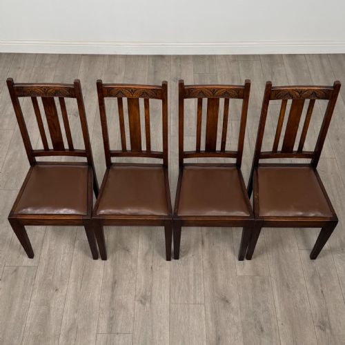ANTIQUE 18TH CENTURY DINING TABLE WITH 6 DINING CHAIRS IN OAK - ADDITIONAL PHOTO 9