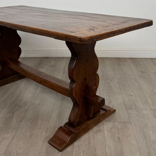 ANTIQUE 18TH CENTURY DINING TABLE WITH 6 DINING CHAIRS IN OAK - ADDITIONAL PHOTO 14