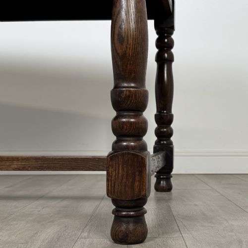 ANTIQUE 20TH CENTURY GOOD QUALITY DINING TABLE IN OAK - ADDITIONAL PHOTO 5