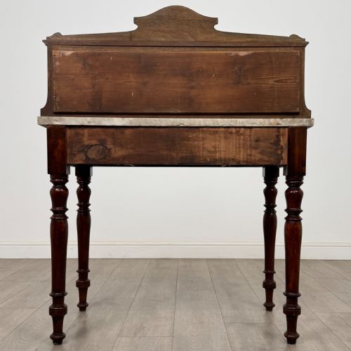 ANTIQUE 19TH CENTURY MARBLE TOP WASHSTAND IN MAHOGANY - ADDITIONAL PHOTO 4