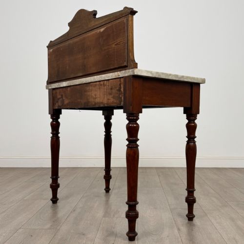 ANTIQUE 19TH CENTURY MARBLE TOP WASHSTAND IN MAHOGANY - ADDITIONAL PHOTO 5