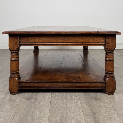 ANTIQUE 20TH CENTURY LARGE COFFEE TABLE IN CHERRY WOOD - ADDITIONAL PHOTO 2