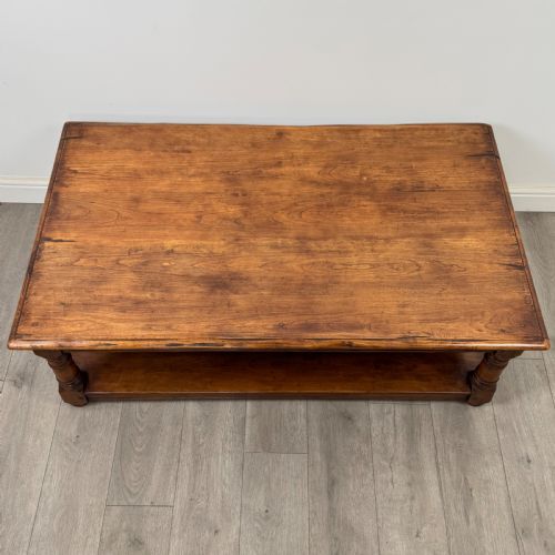 ANTIQUE 20TH CENTURY LARGE COFFEE TABLE IN CHERRY WOOD - ADDITIONAL PHOTO 8
