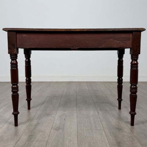 ANTIQUE 19TH CENTURY VICTORIAN WRITING TABLE IN MAHOGANY - ADDITIONAL PHOTO 4