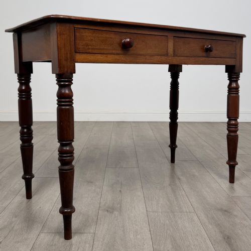 ANTIQUE 19TH CENTURY VICTORIAN WRITING TABLE IN MAHOGANY - ADDITIONAL PHOTO 7