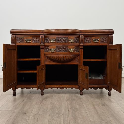 ANTIQUE 19TH CENTURY FINE QUALITY SIDEBOARD IN GOLDEN OAK - ADDITIONAL PHOTO 1