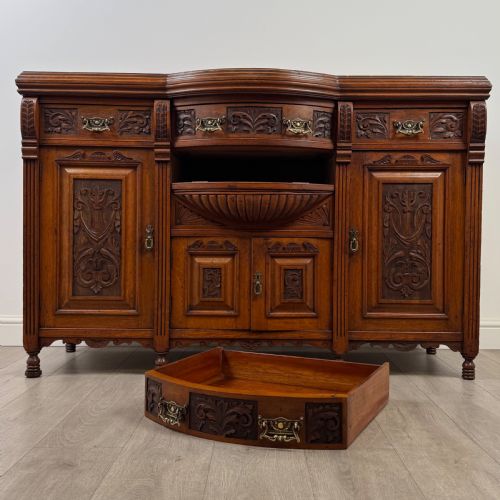 ANTIQUE 19TH CENTURY FINE QUALITY SIDEBOARD IN GOLDEN OAK - ADDITIONAL PHOTO 11