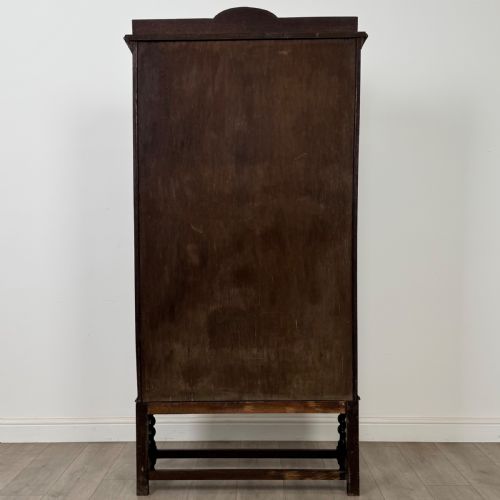 ANTIQUE 20TH CENTURY EDWARDIAN DISPLAY CABINET IN OAK - ADDITIONAL PHOTO 7