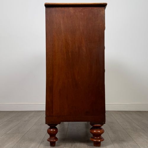 ANTIQUE 19TH CENTURY VICTORIAN MAHOGANY CHEST OF DRAWERS - ADDITIONAL PHOTO 6