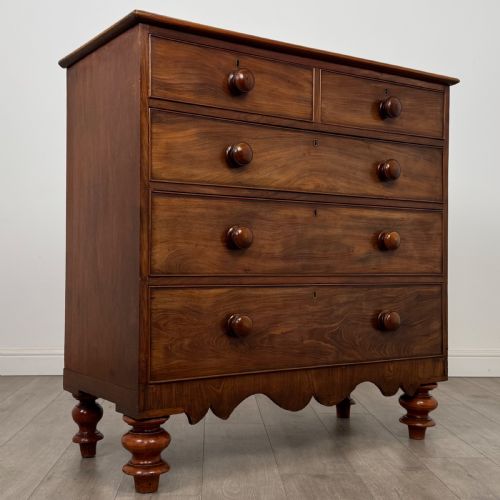 ANTIQUE 19TH CENTURY VICTORIAN MAHOGANY CHEST OF DRAWERS - ADDITIONAL PHOTO 7