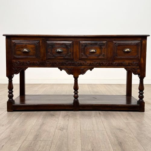 antique 20th century good quality dresser base in walnut - CATEGORY: ANTIQUE SIDEBOARDS - DATED EDWARDIAN