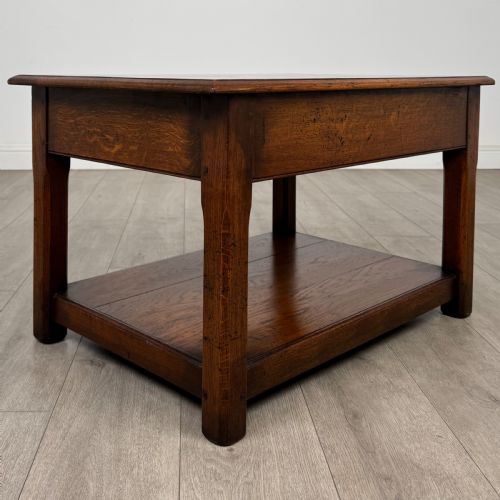 ANTIQUE 20TH CENTURY FINE QUALITY COFFEE TABLE IN OAK - ADDITIONAL PHOTO 3