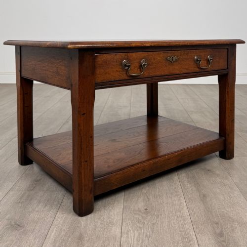 ANTIQUE 20TH CENTURY FINE QUALITY COFFEE TABLE IN OAK - ADDITIONAL PHOTO 7