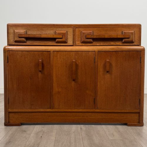 antique 20th century art deco sideboard in golden oak - CATEGORY: ANTIQUE SIDEBOARDS - DATED EDWARDIAN