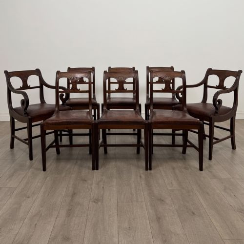 antique 19th century victorian set of 8 mahogany dining chairs - CATEGORY: ANTIQUE CHAIRS - DATED VICTORIAN