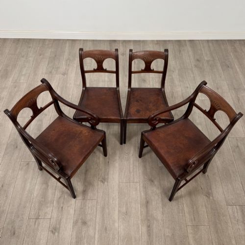 ANTIQUE 19TH CENTURY VICTORIAN SET OF 8 MAHOGANY DINING CHAIRS - ADDITIONAL PHOTO 8