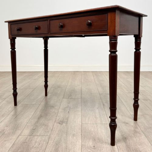 ANTIQUE 19TH CENTURY VICTORIAN WRITING TABLE IN MAHOGANY - ADDITIONAL PHOTO 1
