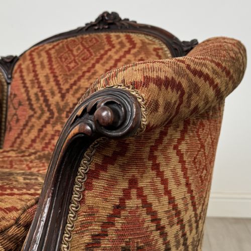 ANTIQUE 19TH CENTURY VICTORIAN ARMCHAIR IN ROSEWOOD - ADDITIONAL PHOTO 10