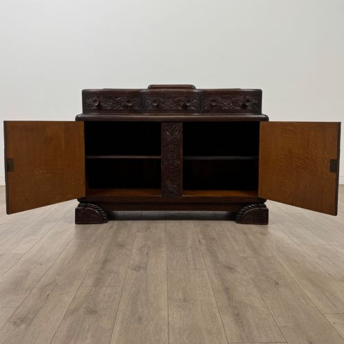ANTIQUE 20TH CENTURY ART DECO SIDEBOARD IN OAK - ADDITIONAL PHOTO 1