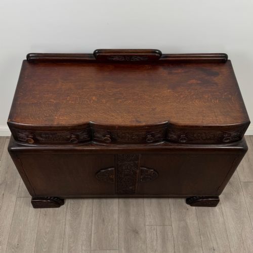 ANTIQUE 20TH CENTURY ART DECO SIDEBOARD IN OAK - ADDITIONAL PHOTO 9