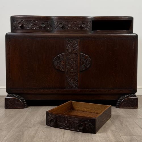 ANTIQUE 20TH CENTURY ART DECO SIDEBOARD IN OAK - ADDITIONAL PHOTO 10