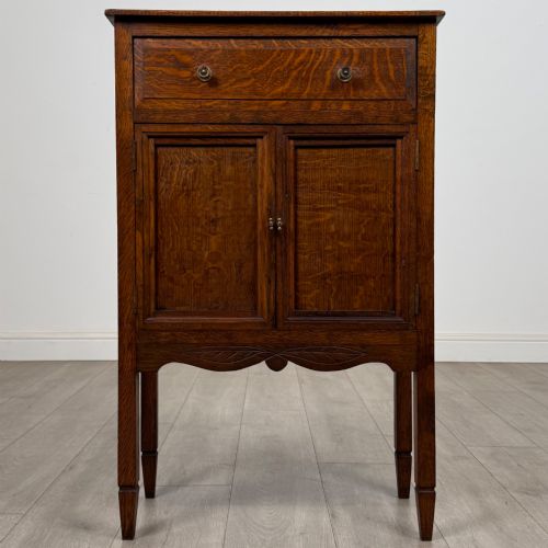 antique 20th century small edwardian cabinet in golden oak - CATEGORY: ANTIQUE CUPBOARDS - DATED EDWARDIAN