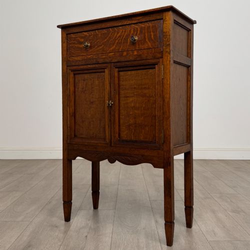 ANTIQUE 20TH CENTURY SMALL EDWARDIAN CABINET IN GOLDEN OAK - ADDITIONAL PHOTO 2