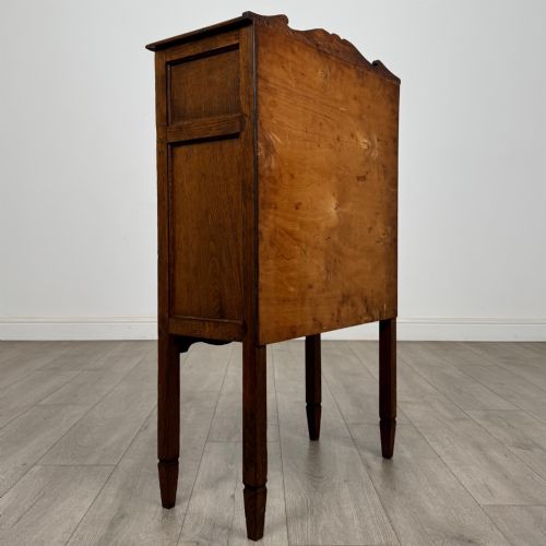 ANTIQUE 20TH CENTURY SMALL EDWARDIAN CABINET IN GOLDEN OAK - ADDITIONAL PHOTO 4