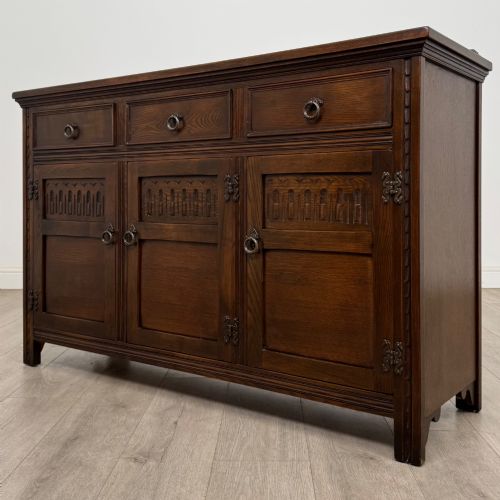 ANTIQUE 20TH CENTURY GOOD QUALITY SIDEBOARD IN OAK - ADDITIONAL PHOTO 2
