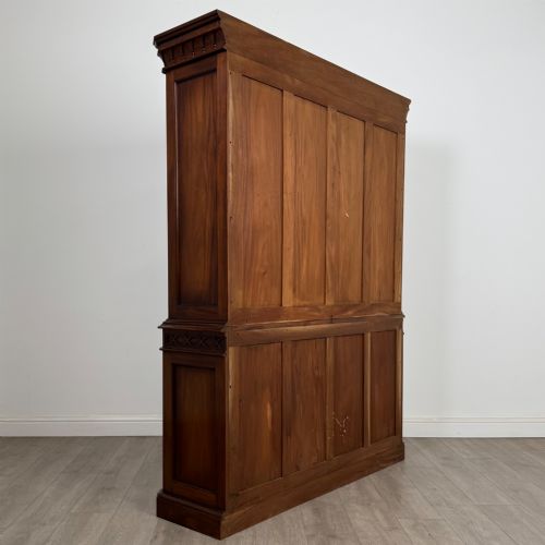ANTIQUE 20TH CENTURY LARGE MAHOGANY BOOKCASE - ADDITIONAL PHOTO 4