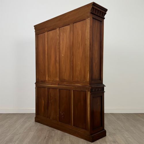 ANTIQUE 20TH CENTURY LARGE MAHOGANY BOOKCASE - ADDITIONAL PHOTO 6