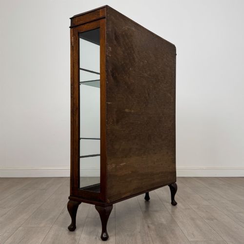 ANTIQUE 20TH CENTURY SMALL GLAZED DISPLAY CABINET IN OAK - ADDITIONAL PHOTO 4