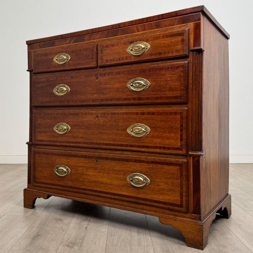 ANTIQUE 18TH CENTURY GEORGIAN CHEST OF DRAWERS IN OAK - ADDITIONAL PHOTO 1