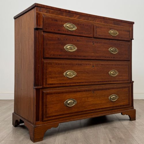 ANTIQUE 18TH CENTURY GEORGIAN CHEST OF DRAWERS IN OAK - ADDITIONAL PHOTO 7