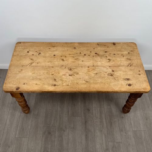 ANTIQUE 20TH CENTURY FARMHOUSE DINING TABLE WITH 6 CHAIRS - ADDITIONAL PHOTO 4