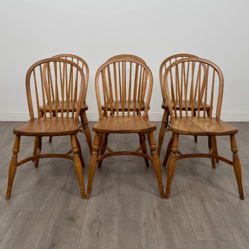 ANTIQUE 20TH CENTURY FARMHOUSE DINING TABLE WITH 6 CHAIRS - ADDITIONAL PHOTO 7