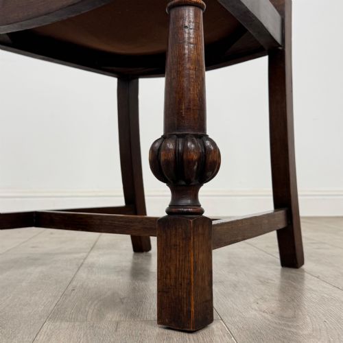 ANTIQUE 20TH CENTURY SET OF 4 EDWARDIAN OAK DINING CHAIRS - ADDITIONAL PHOTO 5