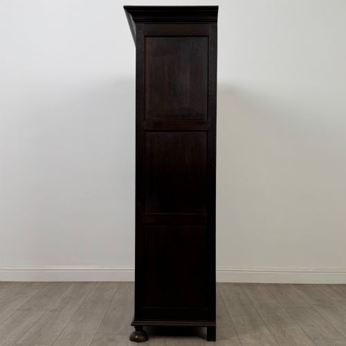 ANTIQUE 20TH CENTURY JACOBEAN STYLE WARDROBE IN OAK - ADDITIONAL PHOTO 3