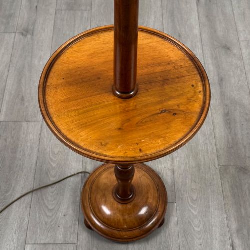 ANTIQUE 19TH CENTURY FLOOR STANDING LAMP IN MAHOGANY - ADDITIONAL PHOTO 4