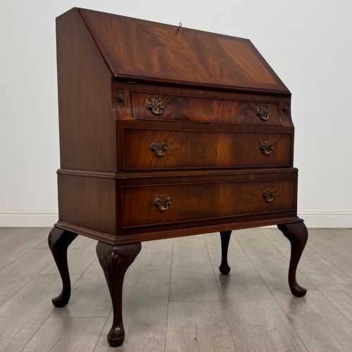 ANTIQUE 20TH CENTURY GOOD QUALITY BUREAU IN MAHOGANY - ADDITIONAL PHOTO 8