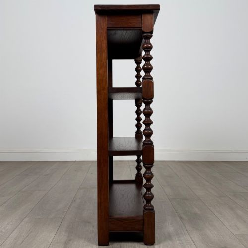 ANTIQUE 20TH CENTURY OPEN BOOKCASE IN OAK - ADDITIONAL PHOTO 7