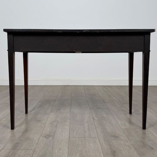 ANTIQUE 20TH CENTURY SERPENTINE WRITING TABLE IN MAHOGANY - ADDITIONAL PHOTO 4