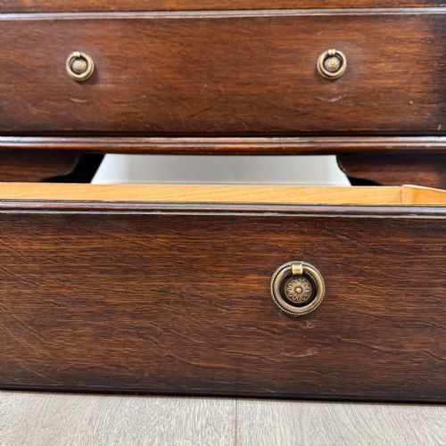 ANTIQUE 20TH CENTURY EDWARDIAN BUREAU IN OAK - ADDITIONAL PHOTO 12