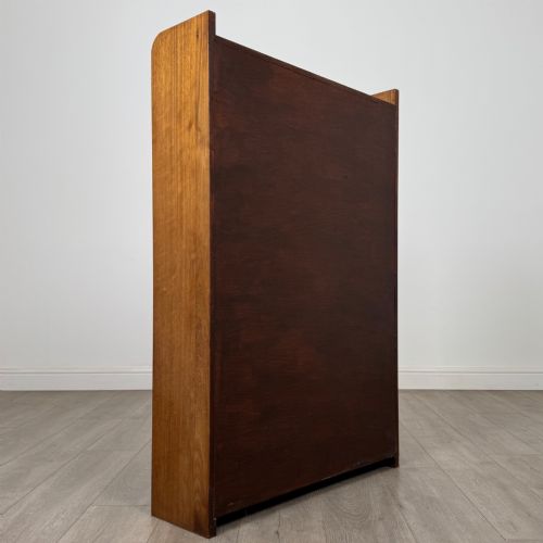 ANTIQUE 20TH CENTURY OPEN BOOKCASE IN GOLDEN OAK - ADDITIONAL PHOTO 4
