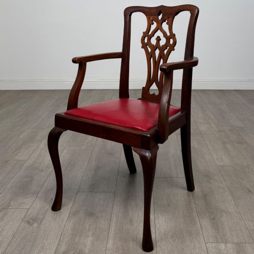 ANTIQUE 19TH CENTURY SET OF 8 CHIPPENDALE STYLE DINING CHAIRS - ADDITIONAL PHOTO 1