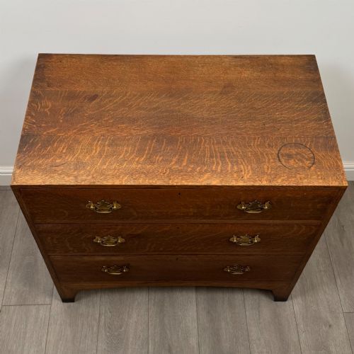 ANTIQUE 19TH CENTURY OAK CHEST OF DRAWERS BY HEALS OF LONDON - ADDITIONAL PHOTO 8
