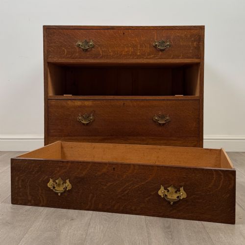 ANTIQUE 19TH CENTURY OAK CHEST OF DRAWERS BY HEALS OF LONDON - ADDITIONAL PHOTO 9