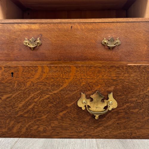 ANTIQUE 19TH CENTURY OAK CHEST OF DRAWERS BY HEALS OF LONDON - ADDITIONAL PHOTO 10
